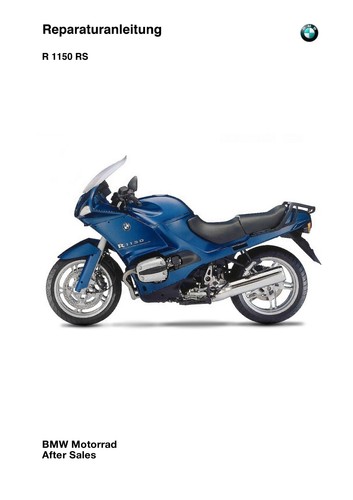 Bmw reparaturanleitung 1150 - reparaturanleitung, r